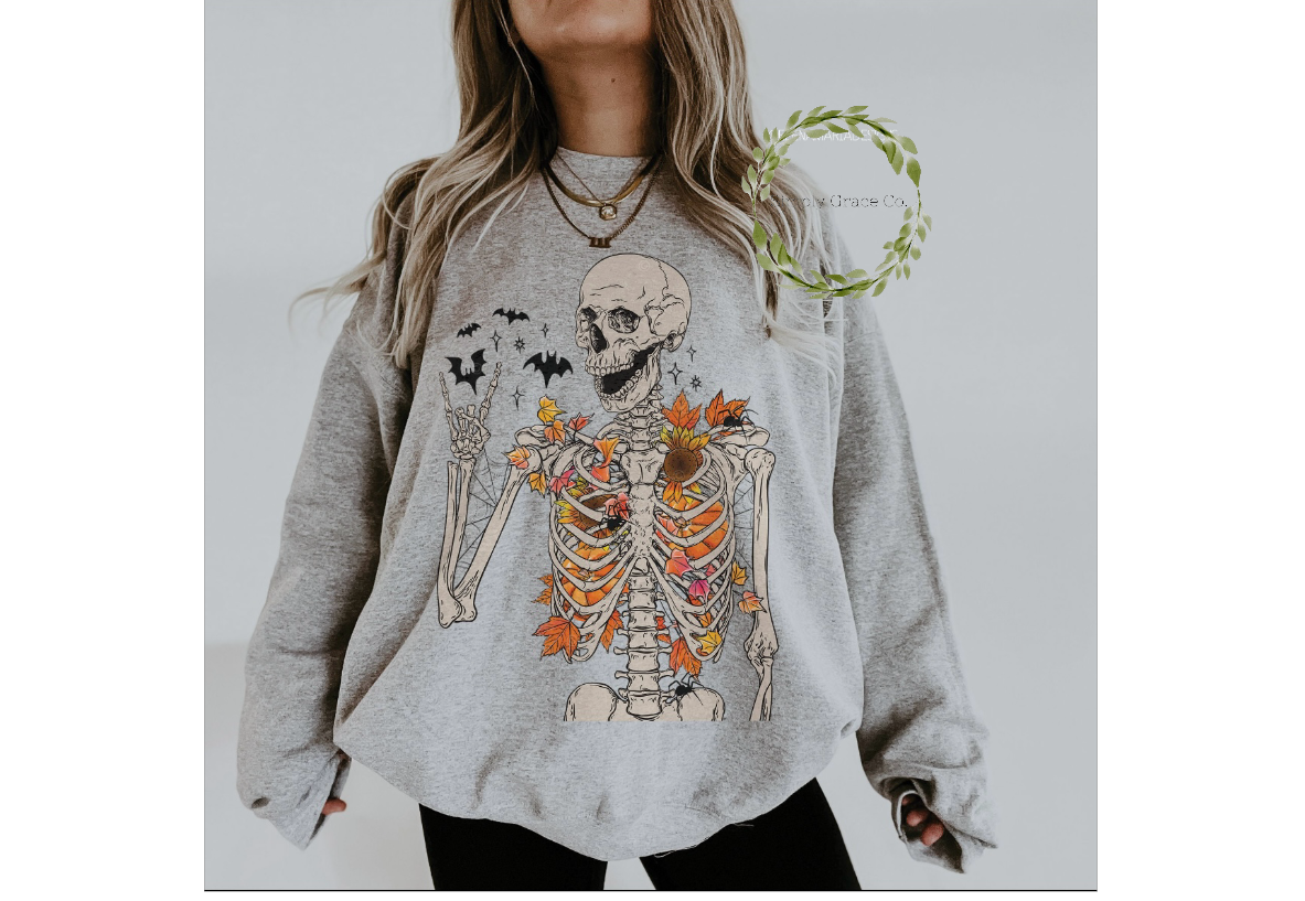 Skeleton leaves sweatshirt